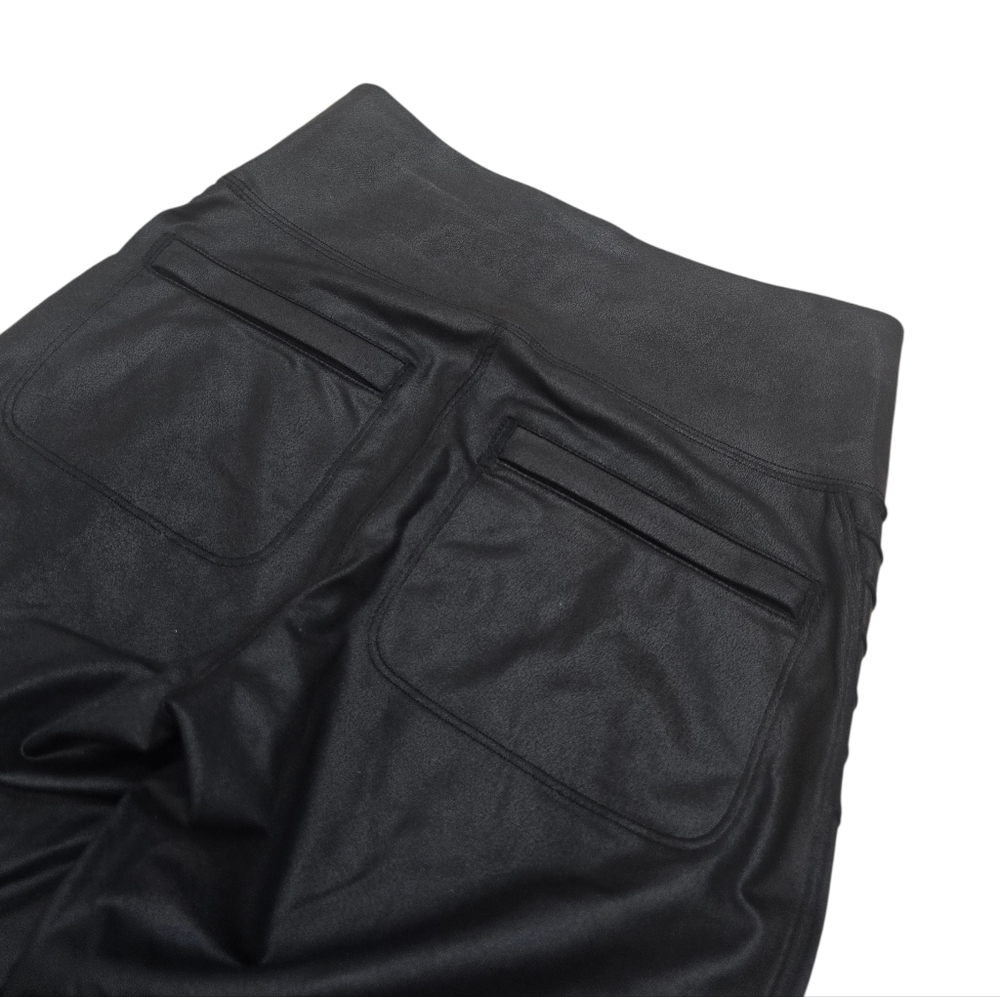 NEW Athleta Womens Delancey Gleam Moto Tight Leggings Faux Leather - Picture 14 of 15